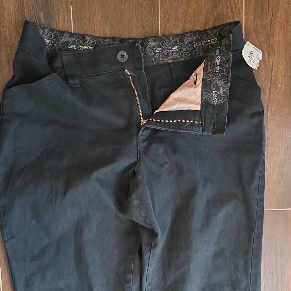 Lee Comfort Black Zip-Fly Trousers